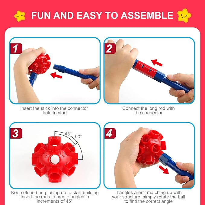 Fort Building Kit for Kids,STEM Construction Toys, Christmas & Birthday Gift for 4 5 6 7 8 9 10 11 12 Years Old Boys and Girls,Ultimate Creative Set for Indoor & Outdoors Activity,140 Pcs,Original - Image 3