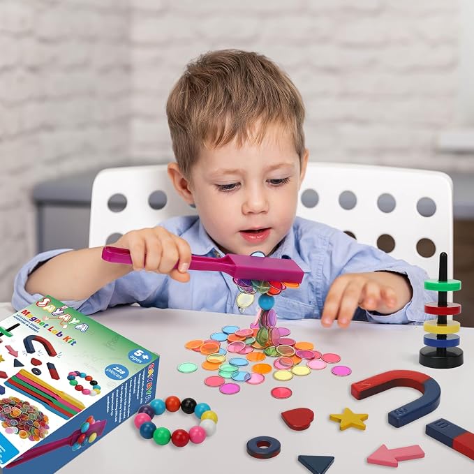SAYAYA 228 PCS Magnetic Science Kit for Kids - Magnetic Balls, Bingo Wands with Chips, STEM Learning Set Magnet Toys for Classroom, Back to School Supplies, Educational Activities Gift for Boys Girls - Image 5