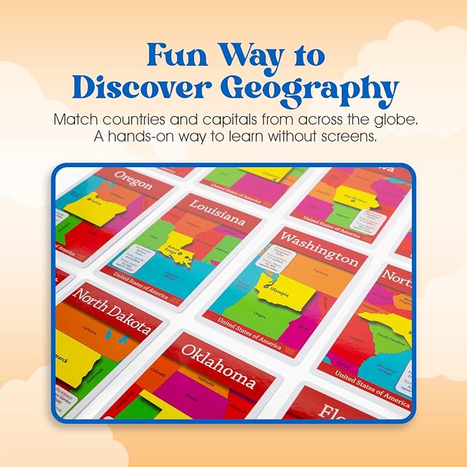 USA Bingo for Kids Ages 4 and Up, Geography Game for Home, School or Camp - Image 3