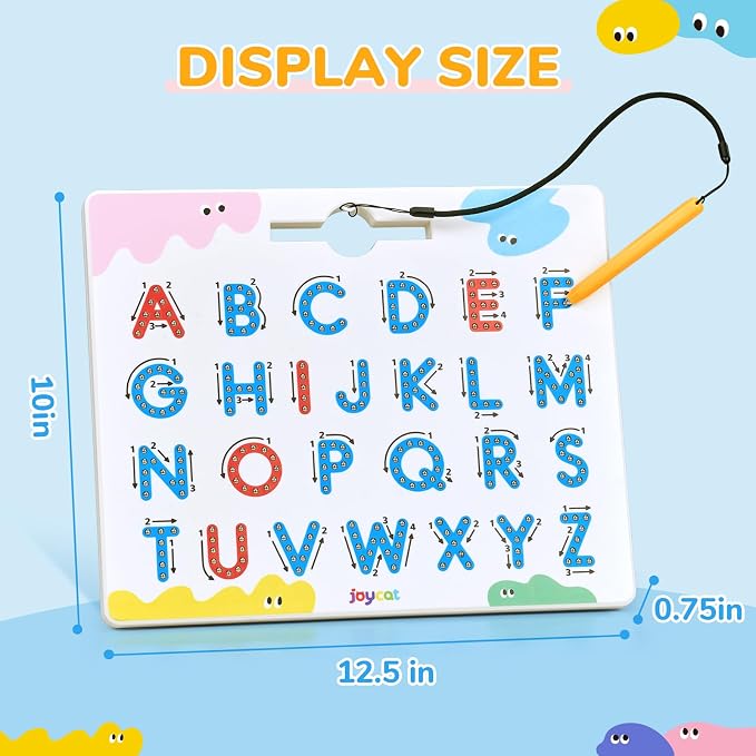 JoyCat Magnetic Letter Tracing Board, Double-Sided ABC Writing Toy for Kids - Image 8