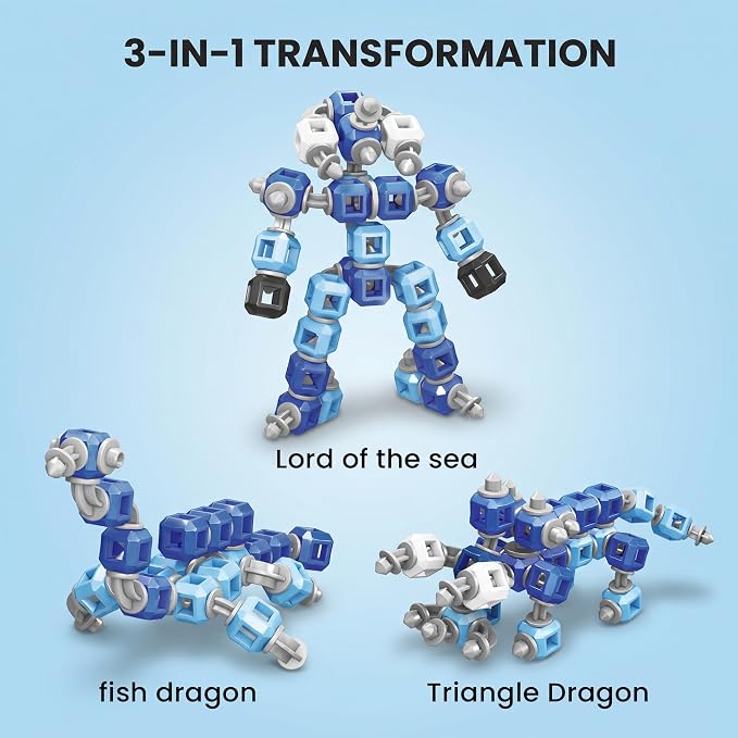 Creative 3-in-1 Robot STEM Toys for 4 5 6 7 8+ Year Old Kids Birthday Gifts - Image 3