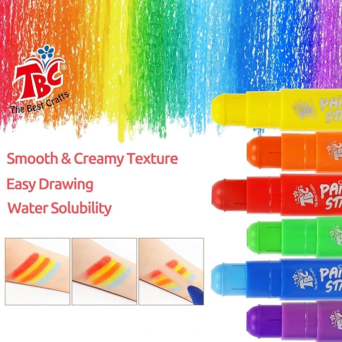 TBC The Best Crafts Paint Sticks,120 Classic Colors, Washable, Non-toxic, Tempera Paint Sticks for Kids and Students (120 Colors（10 * 12 set)