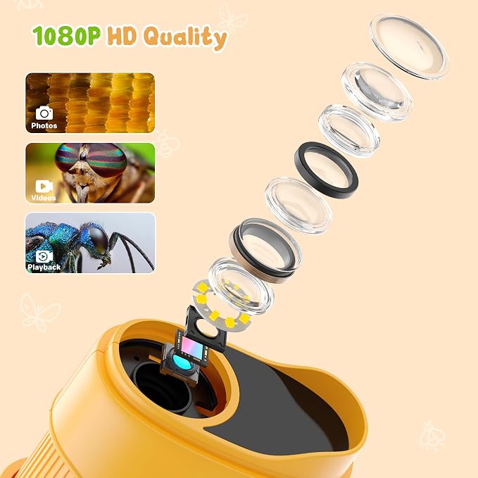 1000X Handheld Digital Microscope for Kids: Pocket Microscope with 2.0" IPS Screen - STEM Toys Birthday Gifts for Girls Boys Child - Portable Edu Science Kits Toddler Age 3-6 6-12 - Image 7