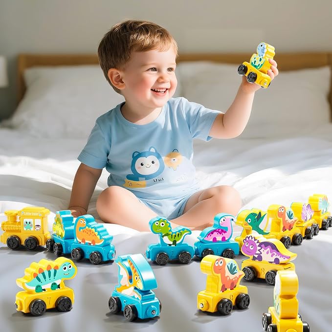 JUKUDAHU Magnetism Toys Dinosaur Train Set for Toddlers 3 4 Years Old - Image 9