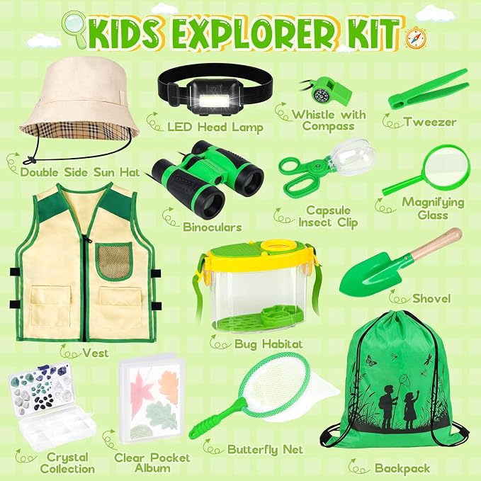 Meaicezli Kids Explorer Kit with Bug Catcher for Camping for Kids Age 4-12 - Image 6