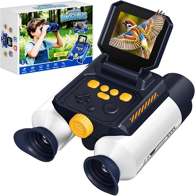 Binoculars for Kids with Night Vision - 48MP FHD Digital Camera Telescope by KidsBorescope