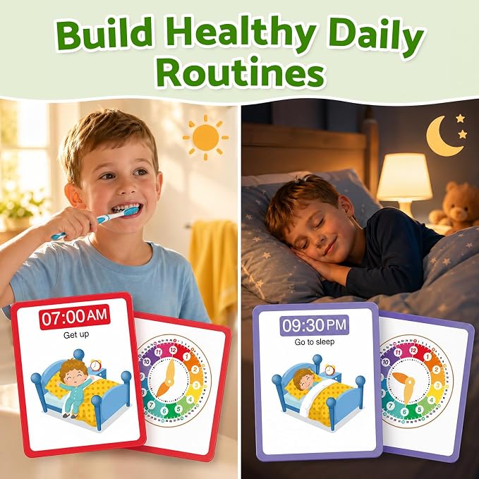 2-in-1 Wooden Math Manipulatives & Teaching Clock Toys - Image 9