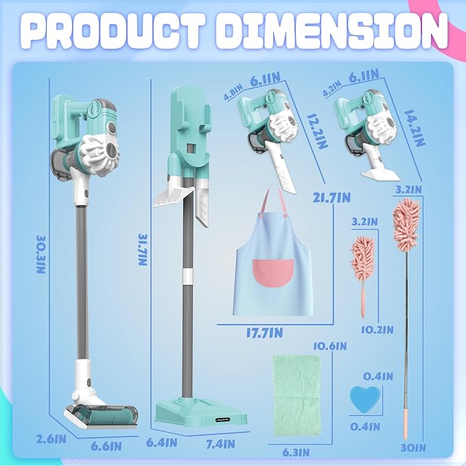 SMILESSKIDDO 3-in-1 Kids Vacuum that Really Works, Toy Vacuum for Kids - Image 2