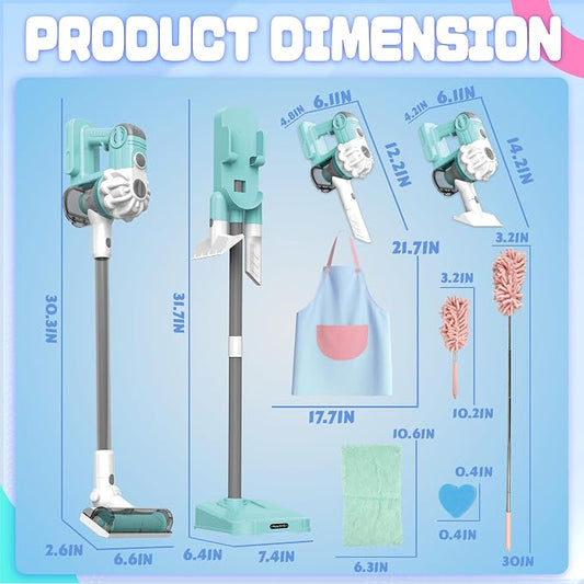 SMILESSKIDDO 3-in-1 Kids Vacuum that Really Works, Toy Vacuum for Kids - Image 2