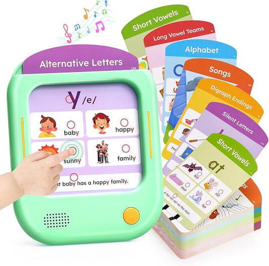 JoyCat Phonics Learning Tablet, 156 Pages Talking Flash Cards by JOYCAT