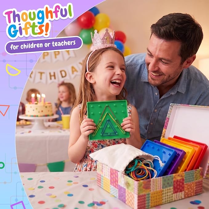 6 Pack Double-Sided Geoboard Math Preschool Classroom Manipulative for Kids - Image 7