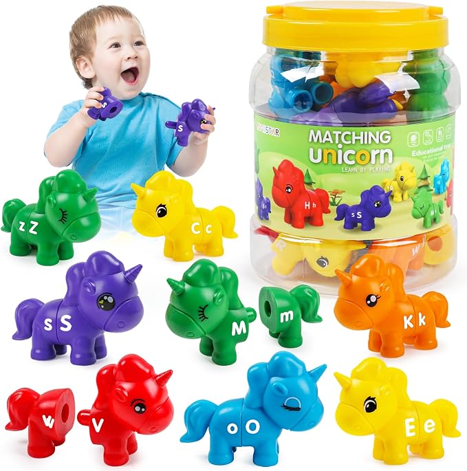 TSYAN Matching Letter Fine Motor Toys for Toddlers,ABC Alphabet Preschool Learning Activities Classroom Must Haves Sensory Sorting Educational Toy Sets for Kids by TSYAN