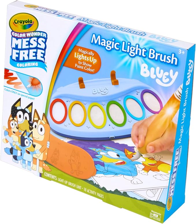 Crayola Bluey Color Wonder Magic Light Brush, Mess Free Painting Station for Kids, Gifts, Toddler Bluey Toys & Activities, Ages 3+ - Image 6