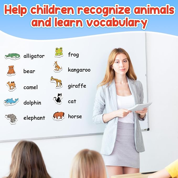 Kasfalci 40 Animal Magnets,Refrigerator Fridge Magnets for Kids,Magnetic Animal Toys for Toddlers,Learning Games,Speech Therapy for Preschool Kindergarten Classroom,Educational Toys for Kids 3+ - Image 2