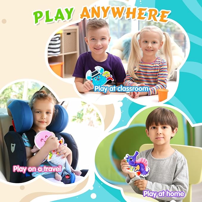 3Pack Color Sorting Toys Sensory Toys : Fine Motor Skill Games Learning for Toddlers, Color Matching Fidget Sensory for Calm Down, Preschool Learning & Educational Montessori (Sea Animals 3pack) - Image 5