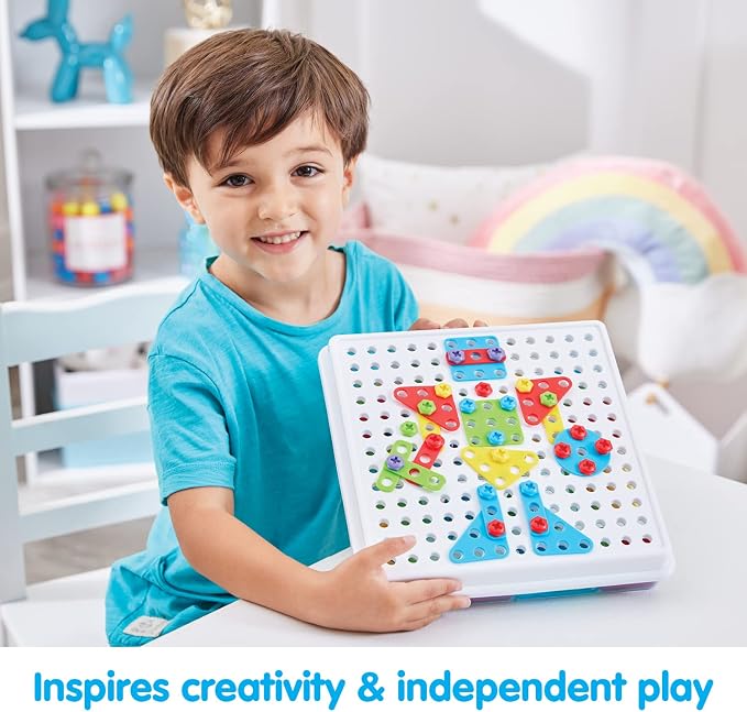 Kidoozie Create & Construct Building Kit, S.T.E.A.M Mosaic Art Activity for Children Ages 3+ - Image 3