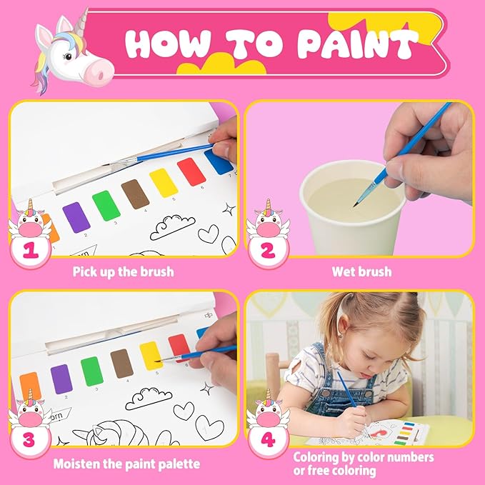 Paint with Water Coloring Books for Kids Toddlers Painting Book Kits Arts and Crafts for Kids Travel Activities Birthday Christmas Stocking Stuffers Toy Gift