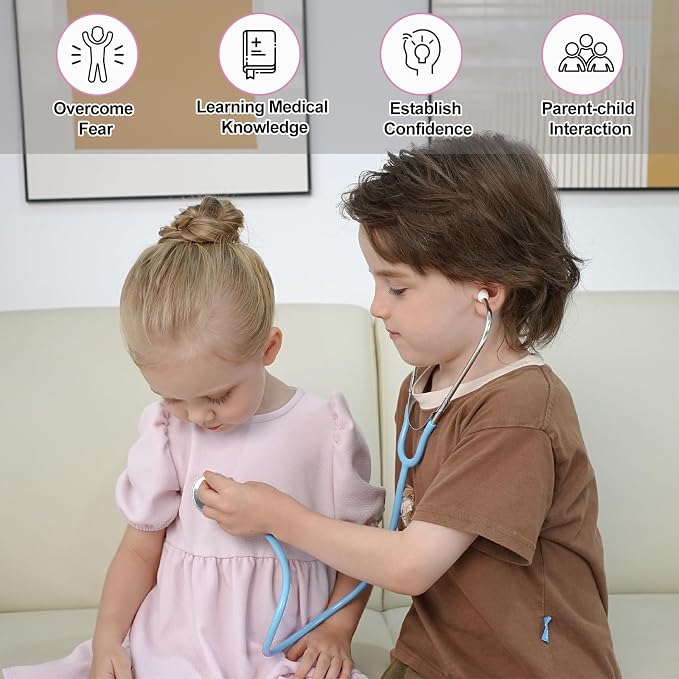 Phobby Kids Stethoscope Toy for 3 4 5 Years Old, 10 Pack - Image 4