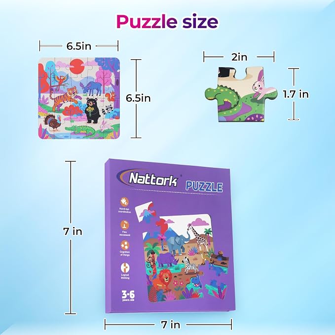 Nattork Magnetic Puzzle for Toddlers Boys Girls 3-5 4-8 5-6 Kids Puzzles - Image 2