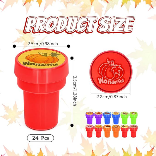 Cinrobiye 24 Pcs Seasonal Stampers Party Favor Set, Cute Four Seasons Stamps for Kids Birthday Party, Classroom Rewards, Educational Learning Toys, Goody Bag Fillers, Seasonal Party Supplies - Image 2