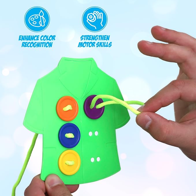 Point Games Lacing Cards Sequence Game - Threading. Sewing, Button Lace Occupational Therapy Toy, Boys & Girls Fine Motor Toys, Educational Preschool Games for Kids Ages 4+ - Image 5