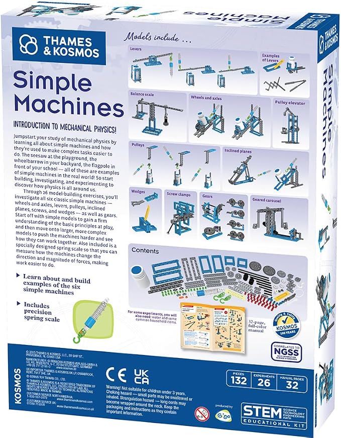 Thames & Kosmos Simple Machines Science Experiment & Model Building Kit, Introduction to Mechanical Physics, Build 26 Models to Investigate The 6 Classic Simple Machines - Image 2