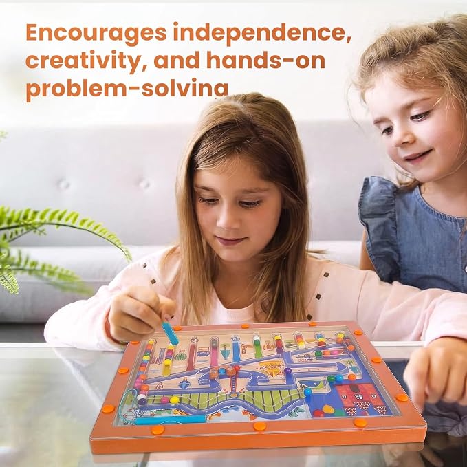 2 in 1 Magnetic Maze Board, Montessori Learning Toy for Kids 3 4 5 6 7 - Image 4