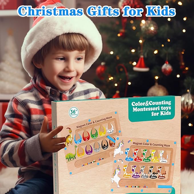 HONGID Magnetic Color and Number Maze,Uniorn Gifts for Girls,Montessori Toys for 2 3 4 5 Year Old,Learning Educational Sensory Toys for Toddlers and Kids Boys Girls,Christmas Birthday Gift for Kids - Image 6