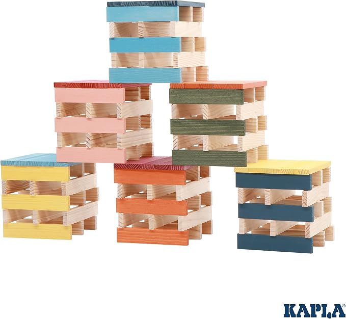 KAPLA 100 Octocolor Case - Wooden Construction Set 100 Colored Building Planks - Image 9