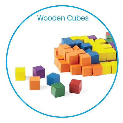 hand2mind Wood Blocks, Counting Cubes for Kids Math, 1 Inch Blocks for Preschool Crafts, Early Math Manipulatives for Preschool, Classroom Supplies for Teachers Elementary (Pack of 100) - Image 2