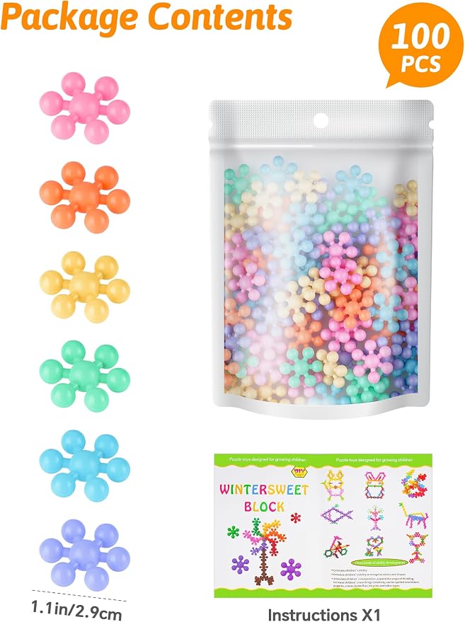 100PCS Building Blocks STEM Construction Toy, Macaron Colors - Image 6