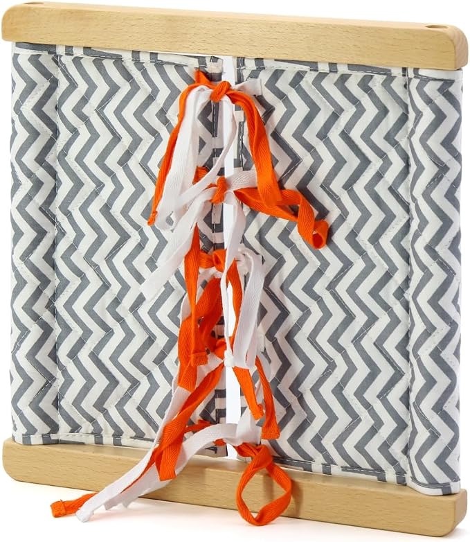 Kiddison Montessori Dressing Frames 11.8" for CASA 9 Fastener Styles Practical Life Skills Learning Material (TC20230125000, Bow Frame, TC20230125000) by Kiddison