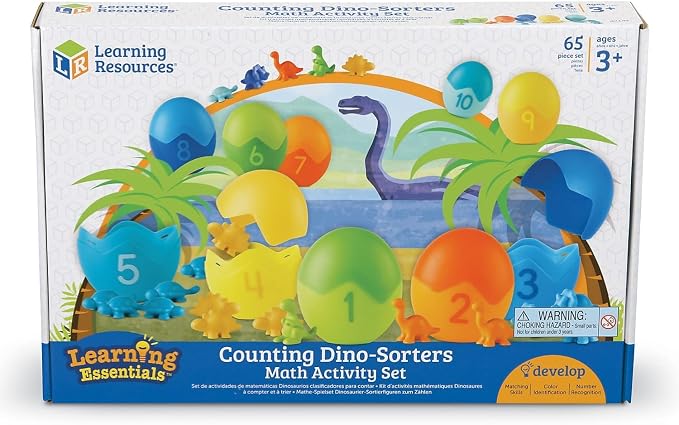 Learning Resources Counting Dino-Sorters Math Activity Set, Dinosaur Sorting Toy, 65 Pieces, Ages 3+ - Image 5
