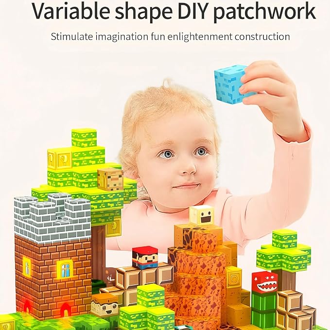 137 Pcs Magnetic Building Blocks, Enhance STEM Learning,Creative Play & Logical Thinking,Durable&Vibrant Color with Light Up Blocks,Ideal for Classroom&Screen-Free Entertainment (Wonderful Adventure) - Image 2