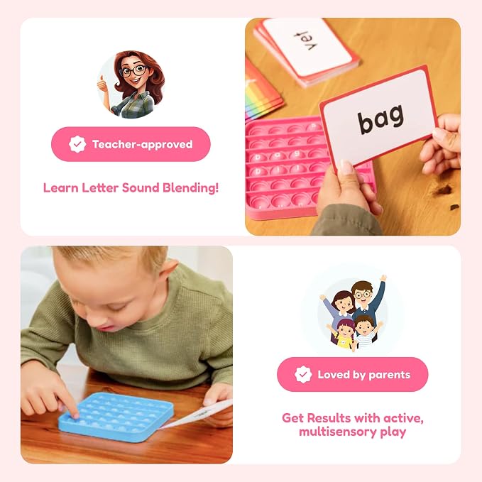 Word Pop CVC Words Mats for Classrooms (Pack of 6) Learn to Read in Weeks - Image 6