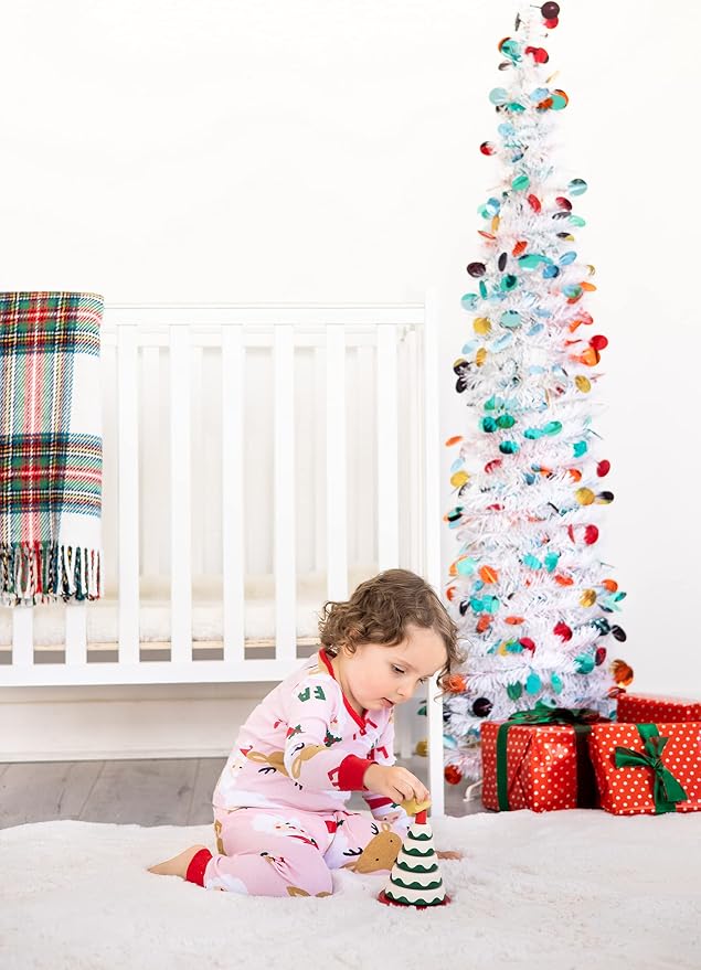 Pearhead Wooden Christmas Tree Stacking Toy Set, Holiday Toys for Toddlers - Image 8