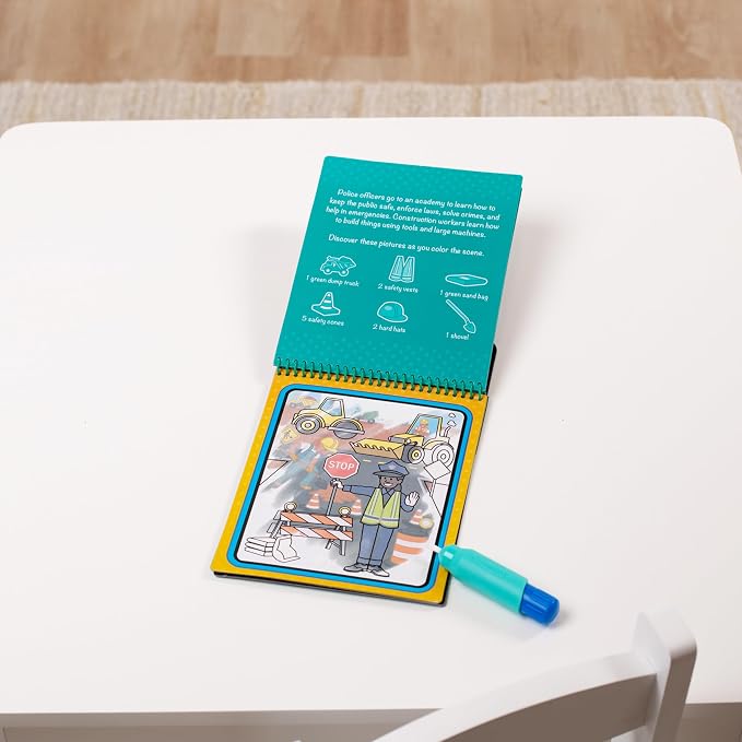 Melissa & Doug On The Go Water Wow! Reusable Water-Reveal Activity Pad- Occupations - Image 9