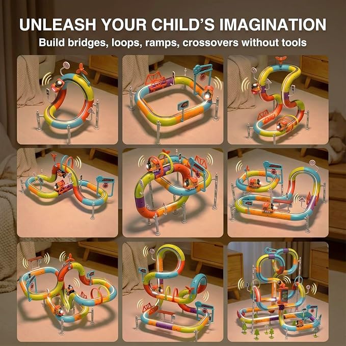 2026 New Magic 3D Electric Train Set for Kids Ages 3-8, 72 PCS - Image 4