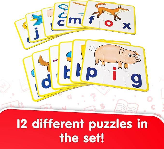 Junior Learning CVC Puzzles - Color-Coded Phonics Word Games for Kindergarten, Self-Correcting Consonant Vowel Consonant Reading Puzzle Set, 36 pcs, Ages 4+ - Image 4
