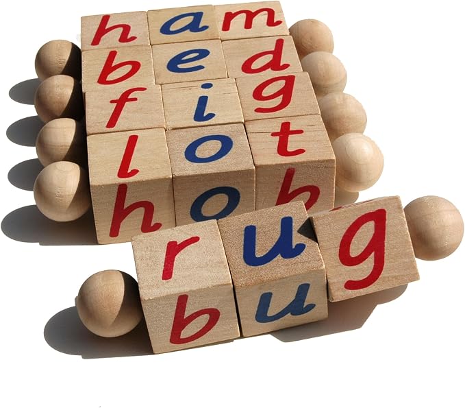 Montessori Phonetic Reading Blocks for Beginning Readers by QualityMontessori