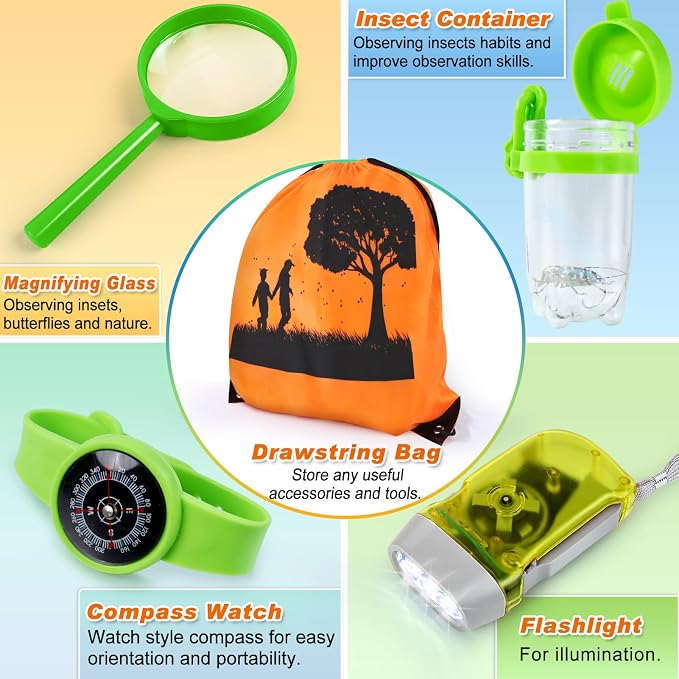 Kids Explorer Kit, Bug Catcher Kit, 13 Pcs Kids Outdoor Exploration Set - Image 4