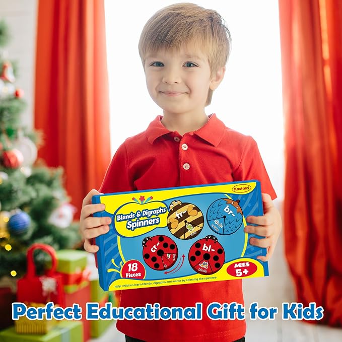 Kasfalci Blends & Digraphs Cards, Phonics Games,Speech Therapy Toys for Toddlers Kids,Learn to Read, Spelling Reading Learning Sight Words Games,Kindergarten Preschool Learning Activities Educational - Image 7