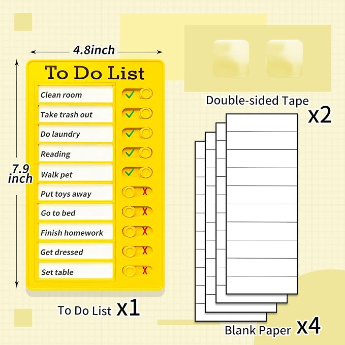Chore Chart for Kids,To Do List, Daily Routine Chart, and Schedule Board-Checklist and Portable Memo for Efficient Task Management and Planning,Adhd Tools - Image 6