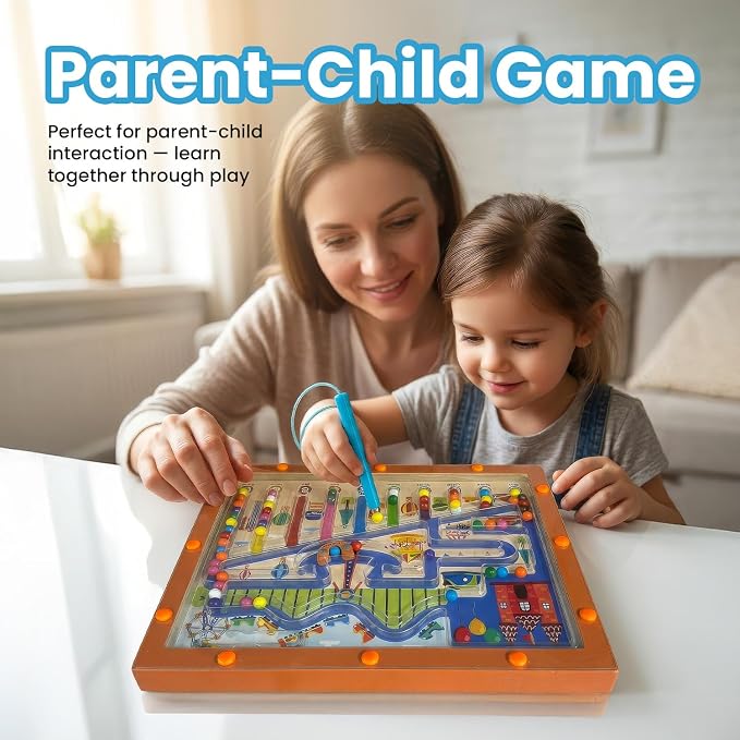 2 in 1 Magnetic Maze Board, Montessori Learning Toy for Kids 3 4 5 6 7 - Image 7