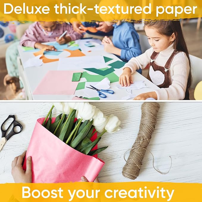 24" x 1200" (100 ft) Pink Kraft Paper Roll (Value Pack of 2), 45 lbs Thickness, Made in USA Colored Craft Paper for School, Bulletin Board - Odorless, Non-Toxic, Safe for Kids