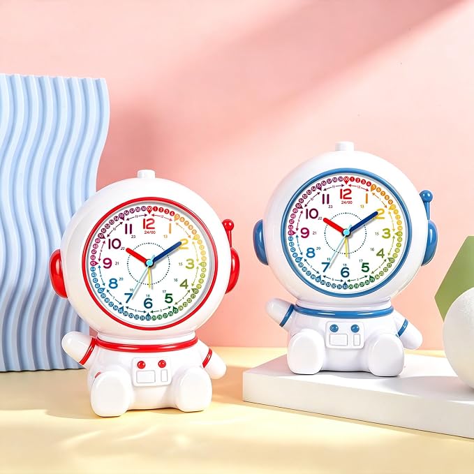 Analog Alarm Clock for Kids with Snooze and Nightlight, Cute Aatro Tabletop Lamp, Ring Alarm/Music Alarm Loud for Bedroom, Battery Powered,Kids’ Time Learning Perfect for Boys Girls Gifts - Image 5