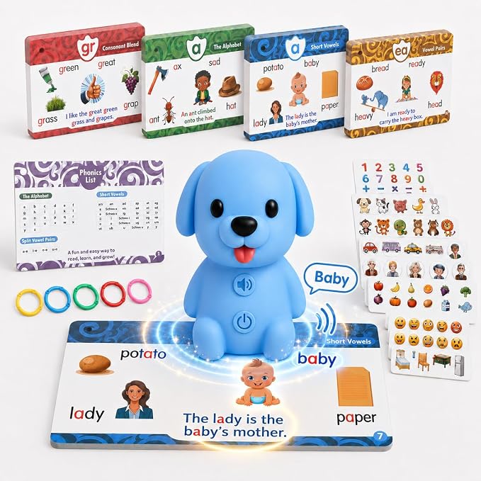 Phonics Learning Toy with Reader Dog, 148 Pages, 90 Stickers, Ages 3-8 by Unknown