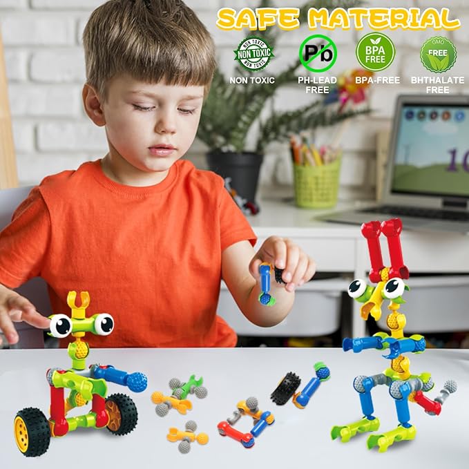156 PCS STEM Building Blocks Toy Set for Kids 3-7, Birthday Gifts for Boys - Image 5