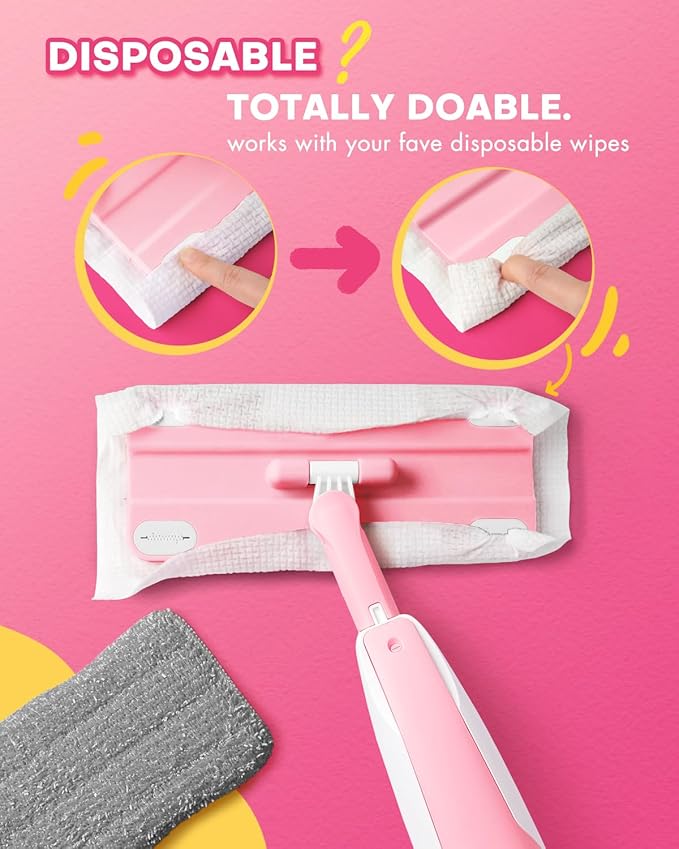 Pink Mini Spray Mop for Toddler-Girls Montessori Cleaning Toy that Real Spray Water,Pretend Playhouse Essentials for Girls Ages 3-8,Toddler Educational Housekeeping Set - Image 6