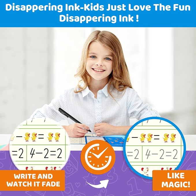 Magic Grooved Writing Practice Books for Kid, 8-in-1 Handwriting Kit - Image 3